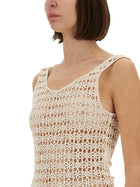 Alysi Women's Macramé Bodysuit White, view 4