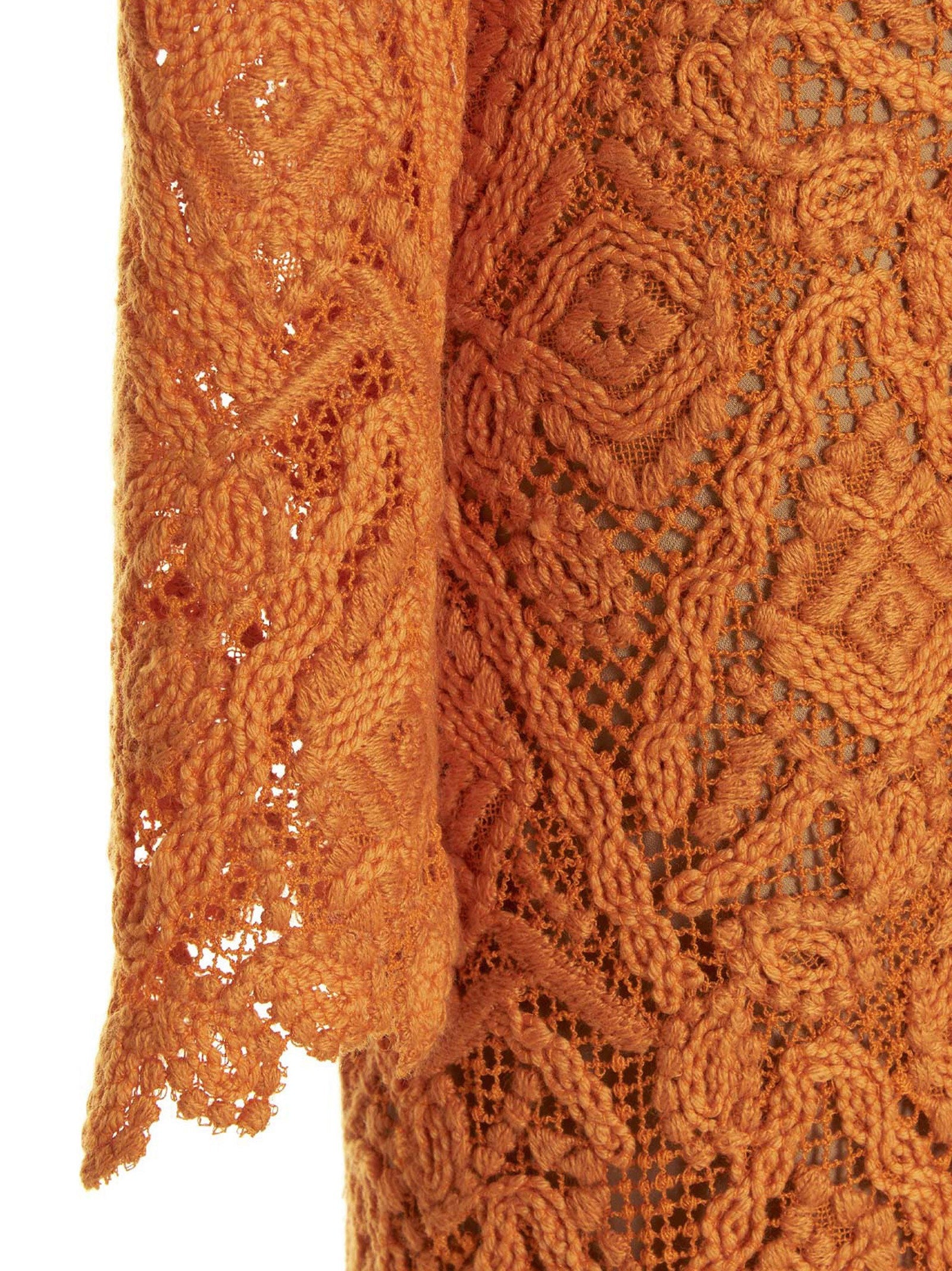 Ermanno Scervino Macramé Lace Dress Orange
