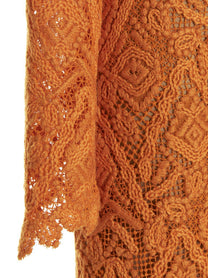 Ermanno Scervino Macramé Lace Dress Orange