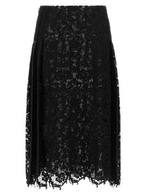 Fendi Macramé Lace Skirt Black