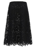 Fendi Macramé Lace Skirt Black