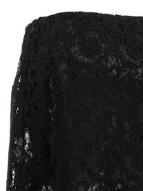 Fendi Macramé Lace Skirt Black