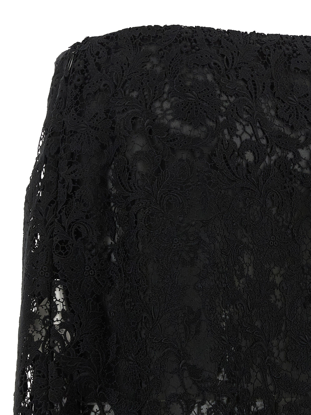 Fendi Macramé Lace Skirt Black