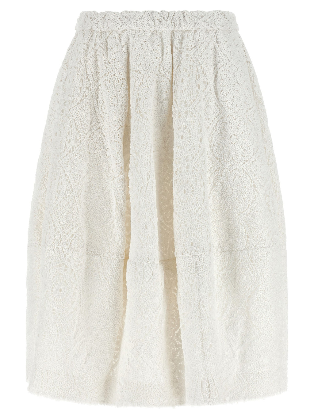 Comme Des Garçons Macramé Skirt White