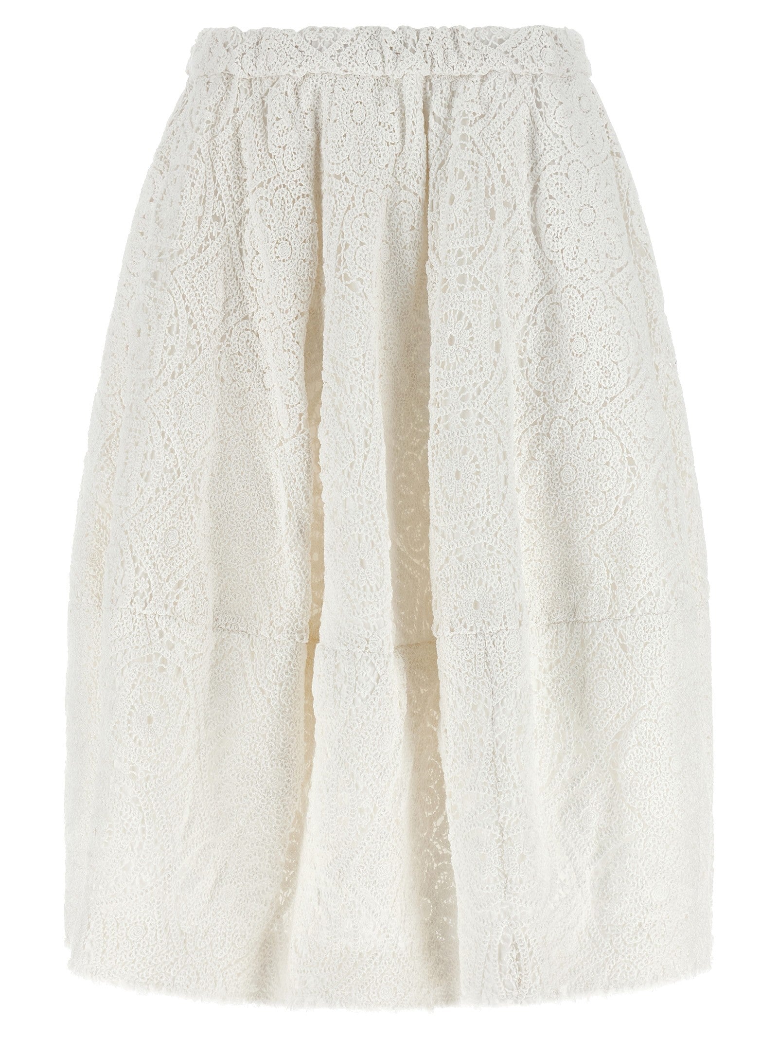 Comme Des Garçons Macramé Skirt White