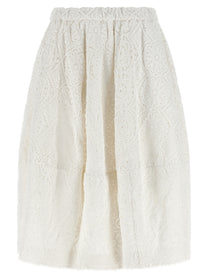Comme Des Garçons Macramé Skirt White