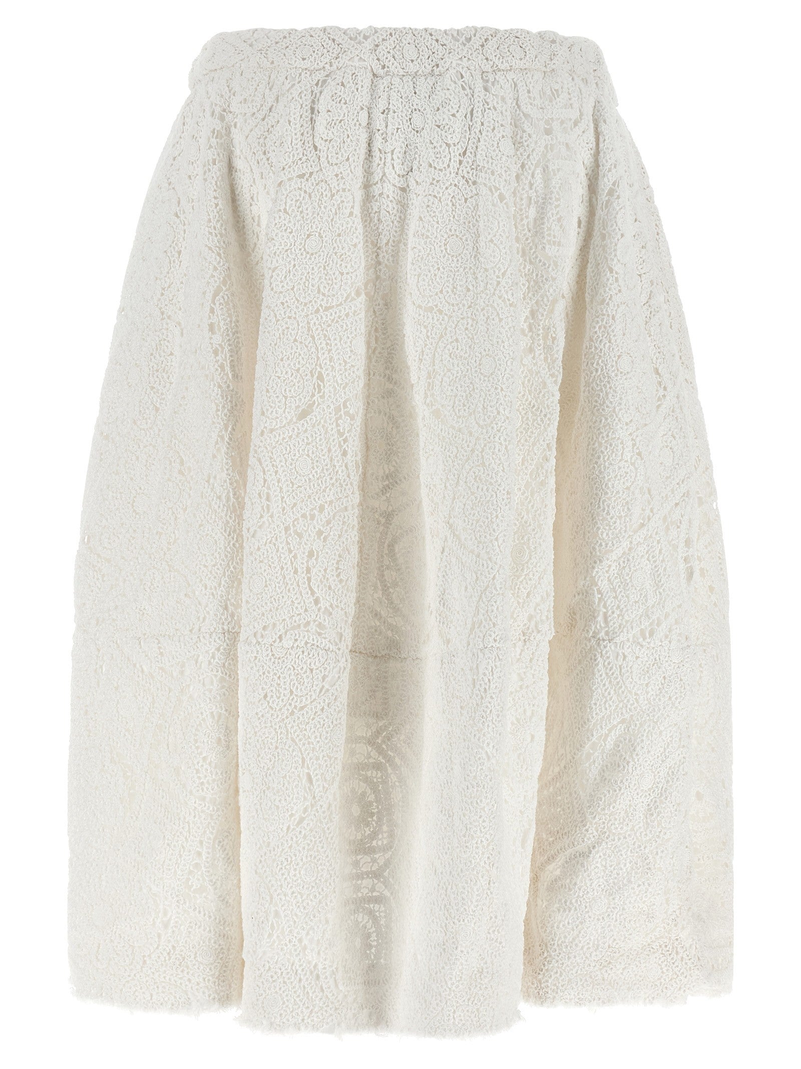 Comme Des Garçons Macramé Skirt White