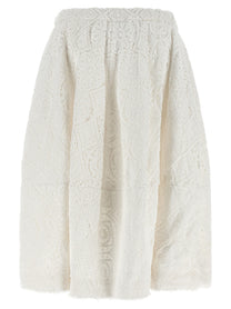 Comme Des Garçons Macramé Skirt White