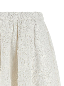 Comme Des Garçons Macramé Skirt White