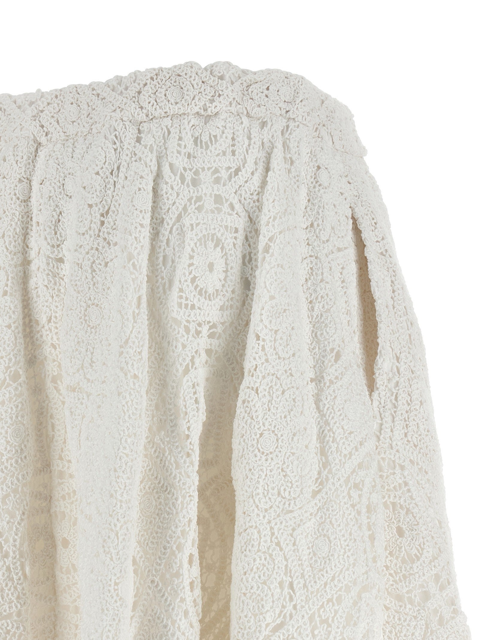 Comme Des Garçons Macramé Skirt White