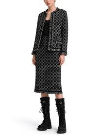 Dior Women's Macrocannage Midi Skirt Black