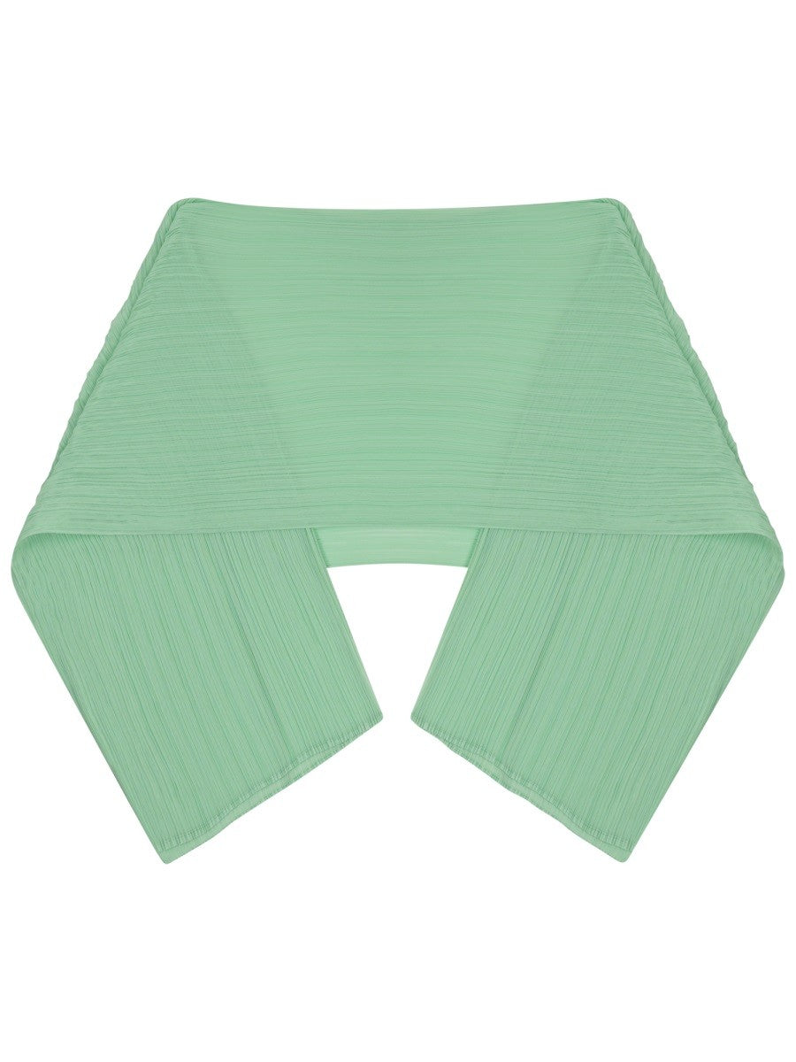 Pleats Please Issey Miyake Women's Madame June Stole Green Pleats Please Issey Miyake