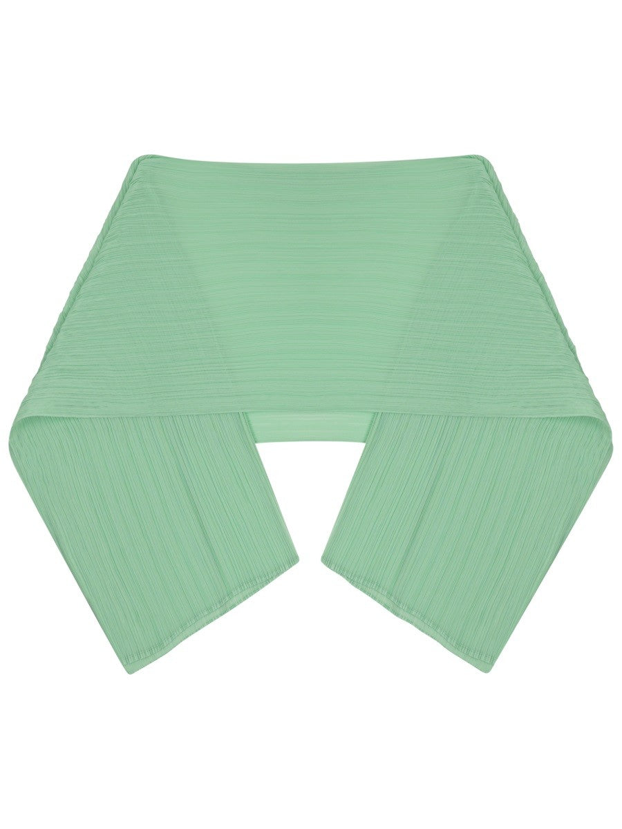 Pleats Please Issey Miyake Women's Madame June Stole Green Pleats Please Issey Miyake