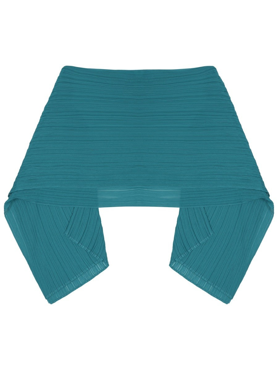 Pleats Please Issey Miyake Women's Madame June Stole Green Pleats Please Issey Miyake