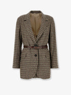 Brunello Cucinelli Women's Madras Blazer Beige