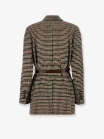 Brunello Cucinelli Women's Madras Blazer Beige