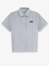 Miu Miu Women's Madras Cotton Shirt White