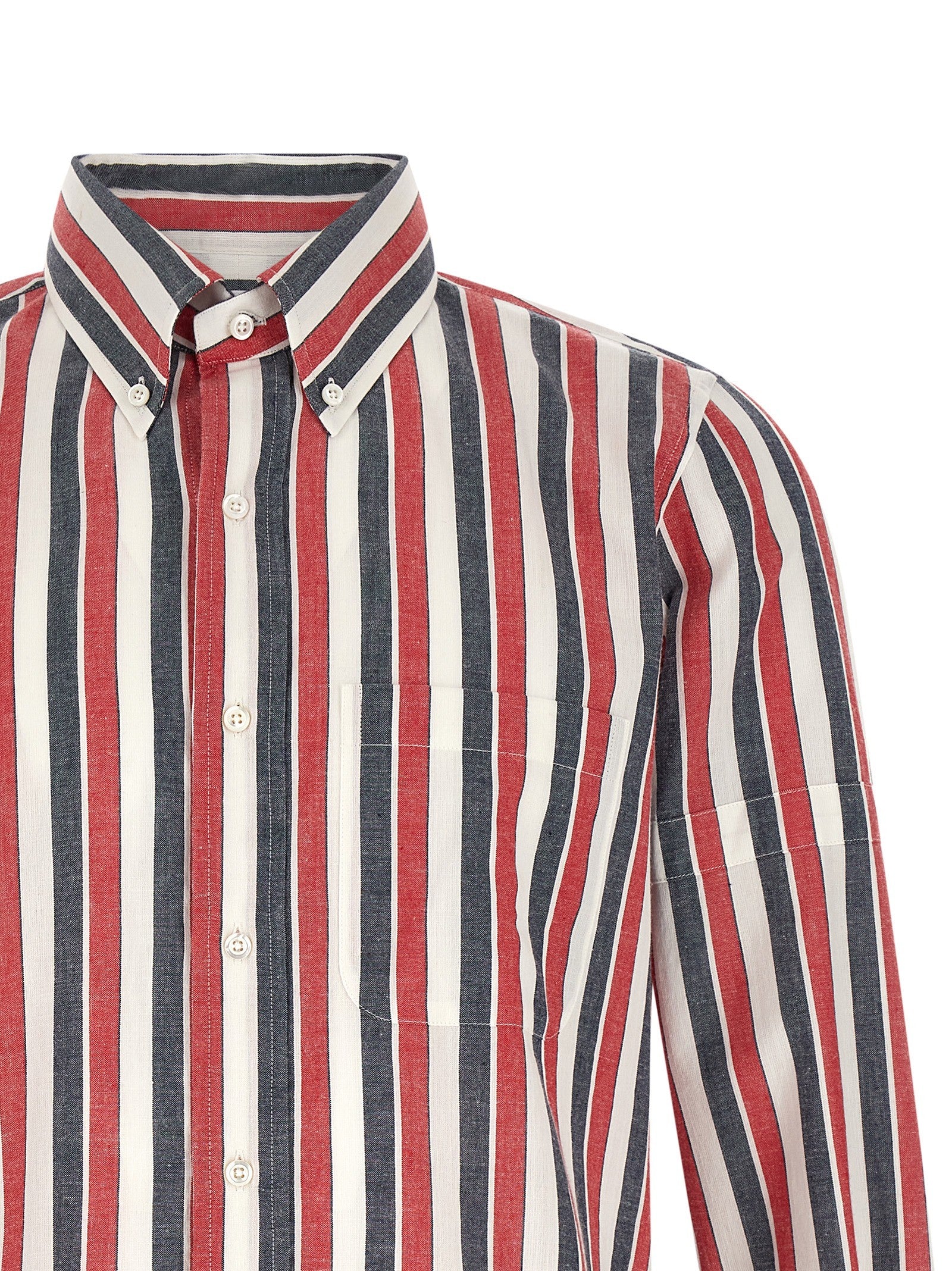 Thom Browne Madras Cotton Shirt Gold