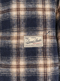 DUNST Unisex Madras Pattern Flannel Jacket Blue