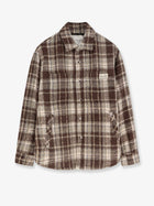 DUNST Unisex Madras Pattern Flannel Jacket Brown