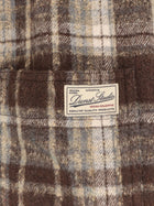 DUNST Unisex Madras Pattern Flannel Jacket Brown, view 3
