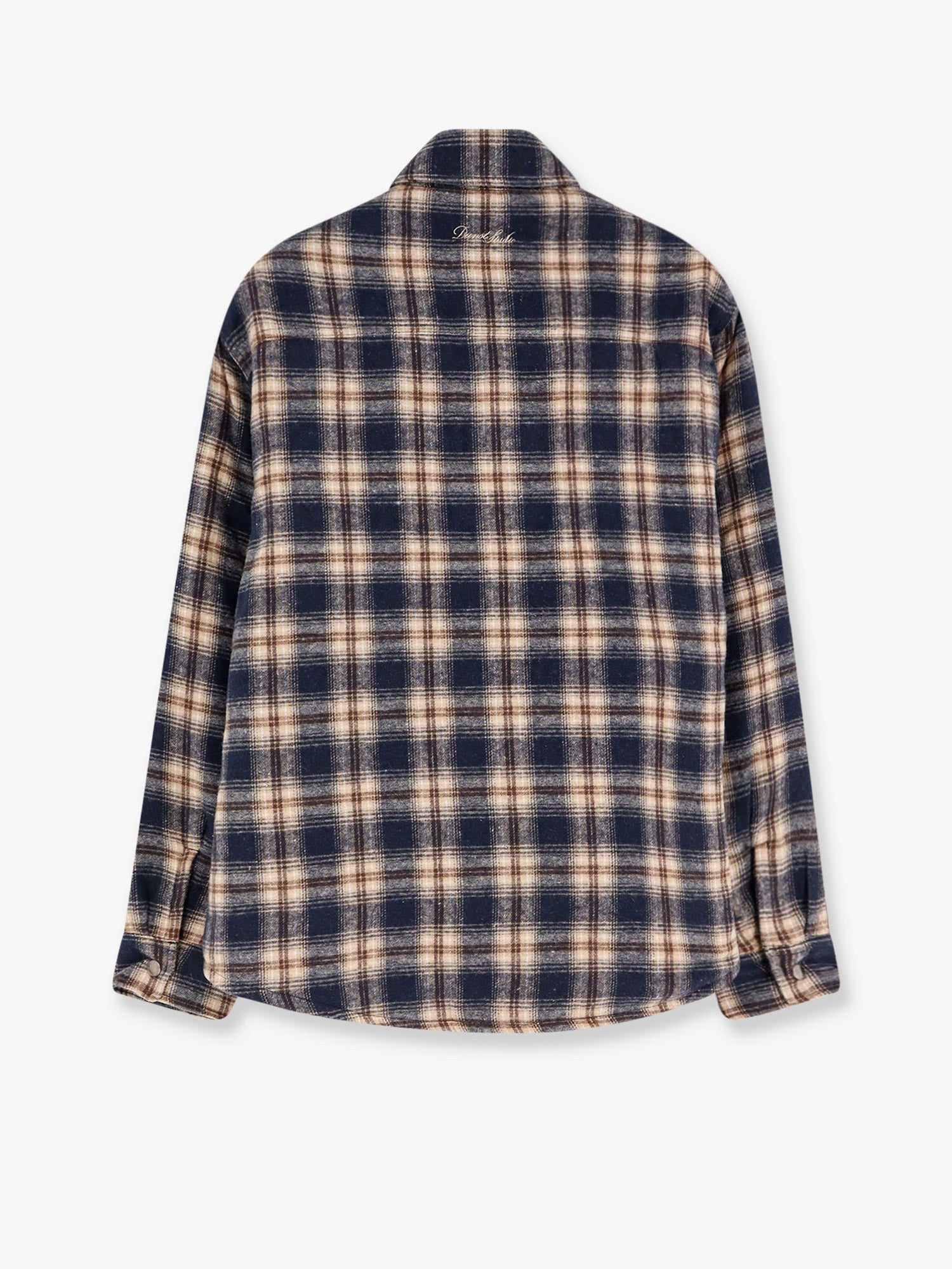 DUNST Unisex Madras Pattern Flannel Jacket Blue