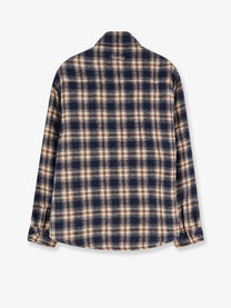 DUNST Unisex Madras Pattern Flannel Jacket Blue