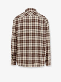 Celine Men's Madras Wool Shirt Beige