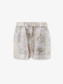 Mc2 Saint Barth Women's Maeve Ramie Shorts Blue