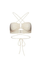 Magda Butrym Women's Bandeau Bikini Top Beige