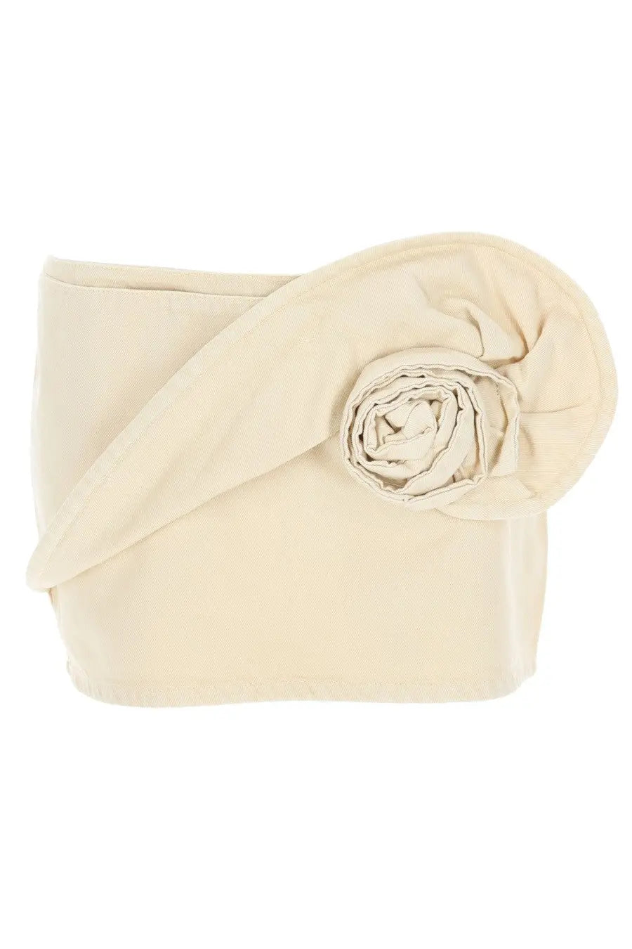 Magda Butrym Women's Denim Miniskirt Beige