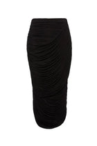 Magda Butrym Women's Draped Midi Skirt Black, view 3