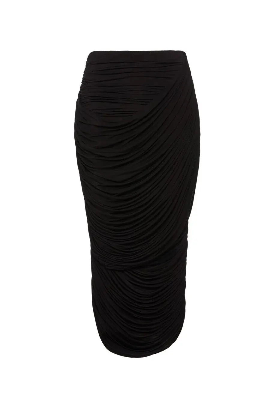 Magda Butrym Women's Draped Midi Skirt Black, view 3