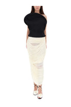 Magda Butrym Women's Draped Midi Skirt White, view 2