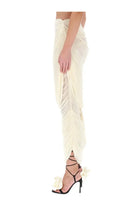 Magda Butrym Women's Draped Midi Skirt White, view 3