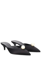 Magda Butrym Women's Silk Mule with Perla Black, view 2