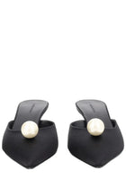 Magda Butrym Women's Silk Mule with Perla Black, view 3