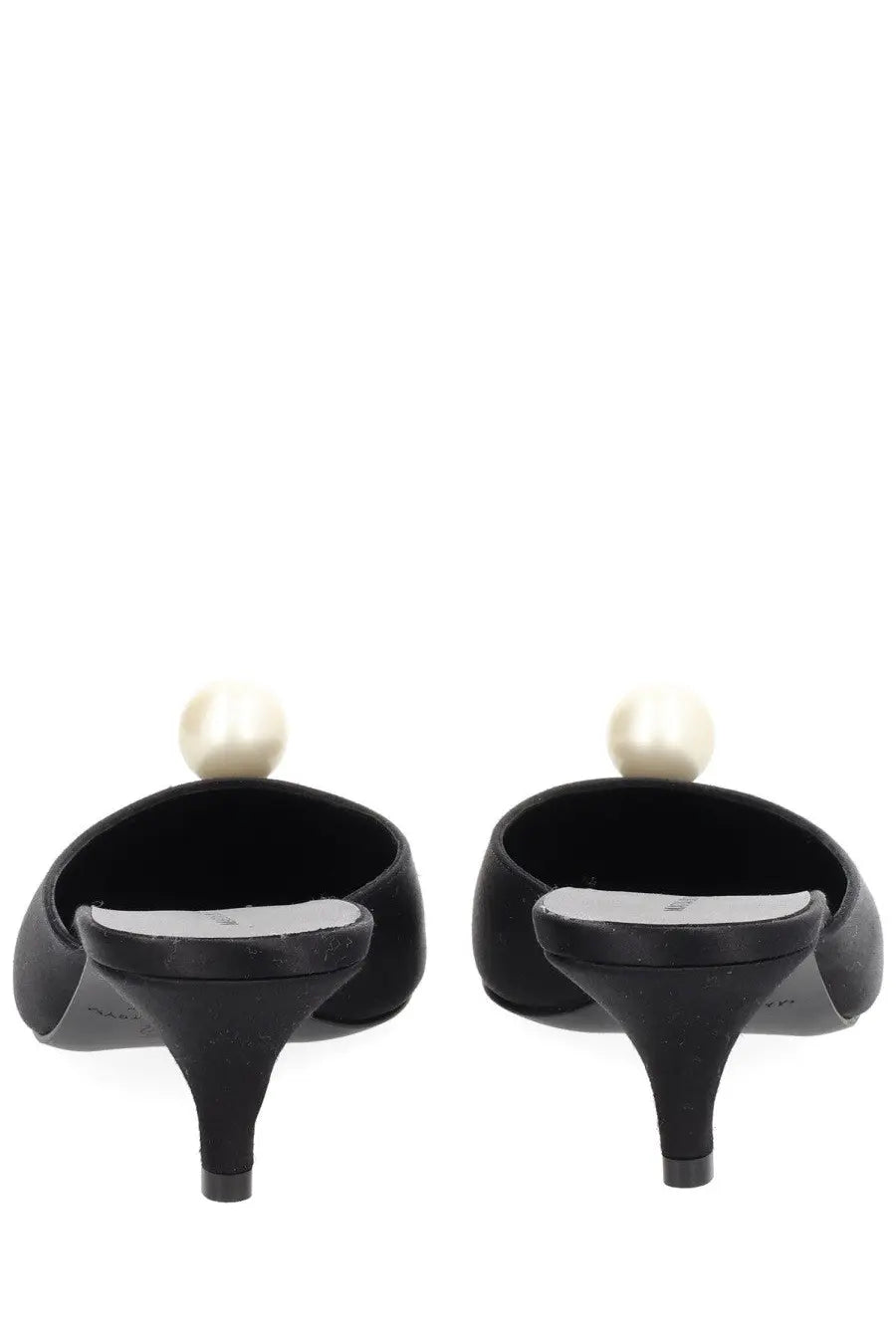 Magda Butrym Women's Silk Mule with Perla Black, view 4