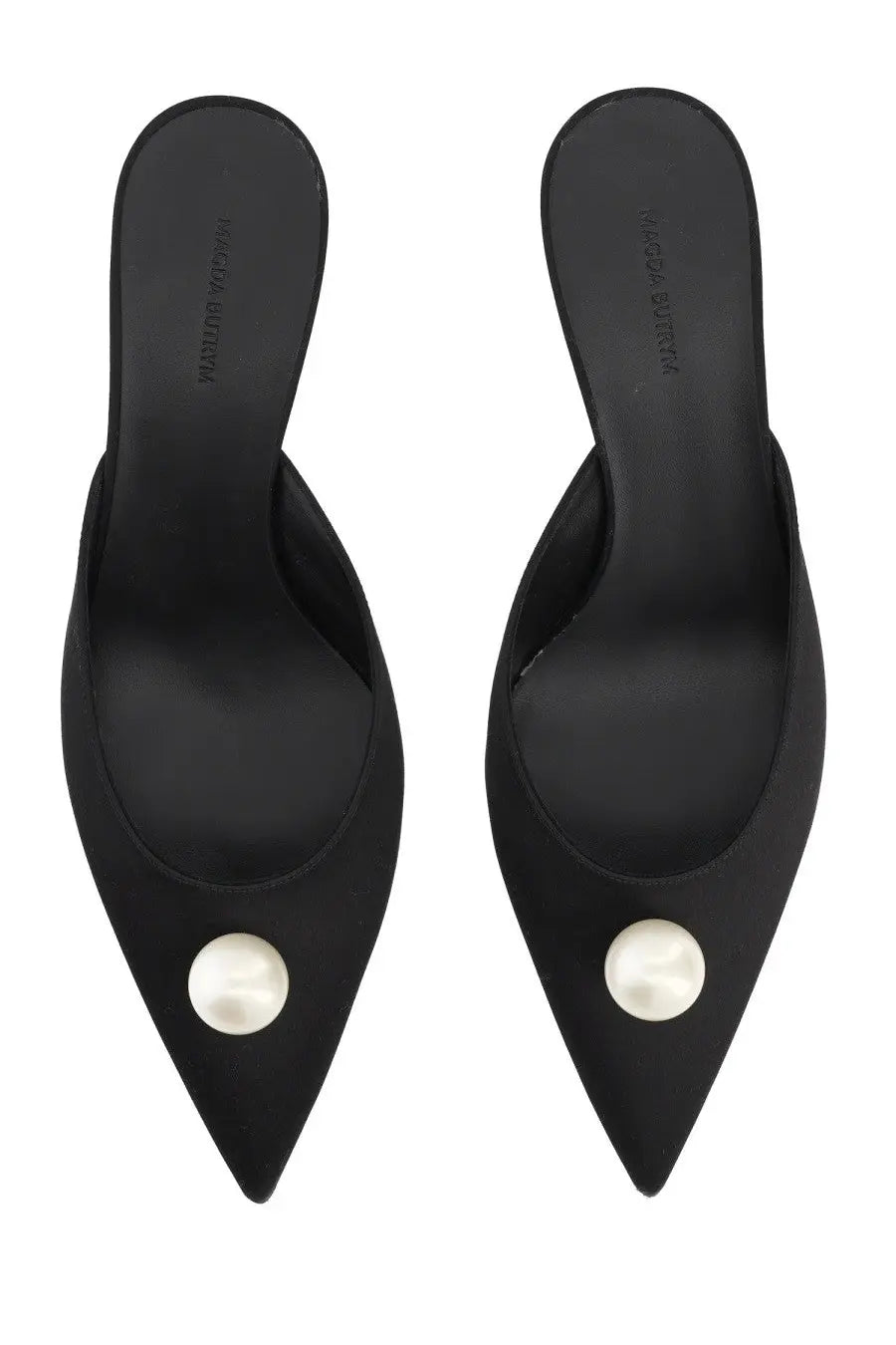 Magda Butrym Women's Silk Mule with Perla Black, view 5