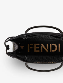 Fendi Women's Magic Shopper Bag in FF Fabric Brown, view 4