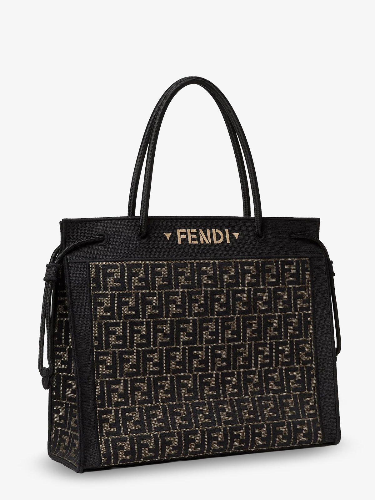 Fendi Women's Magic Shopper Bag in FF Fabric Brown, view 3