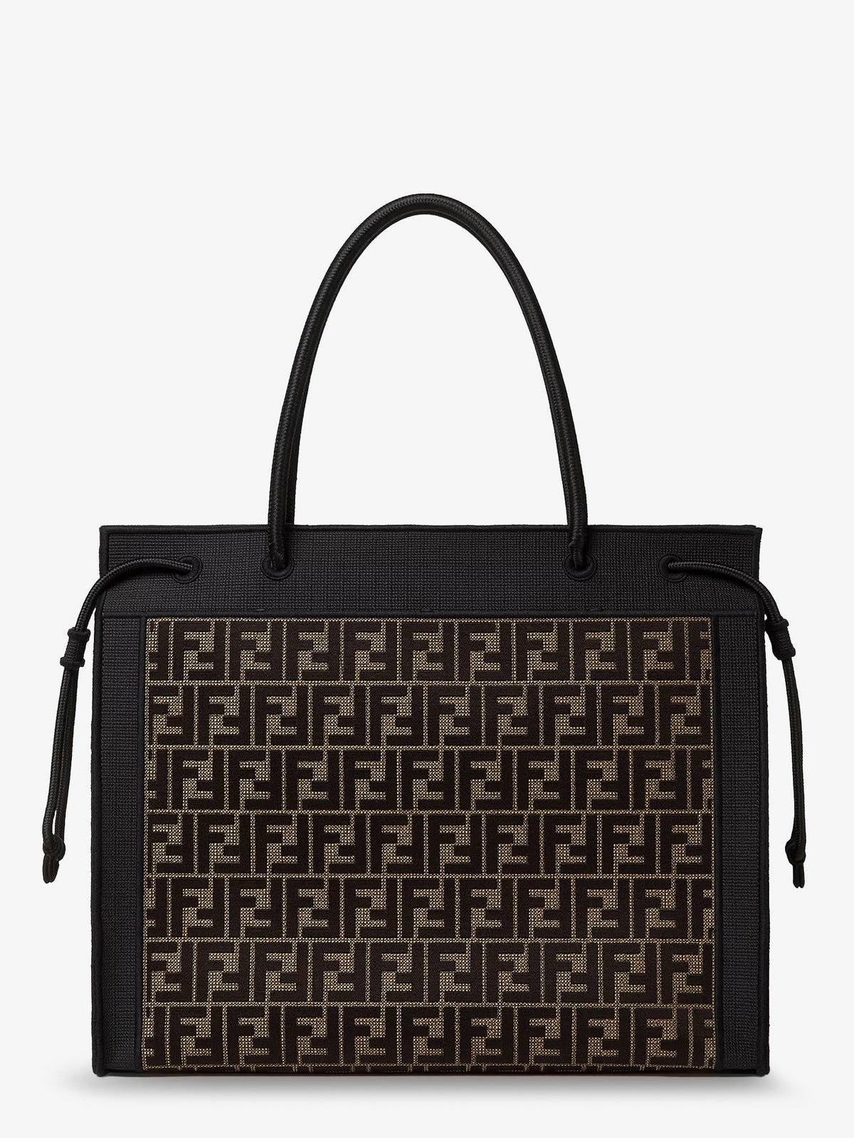 Fendi Women's Magic Shopper Bag in FF Fabric Brown, view 2