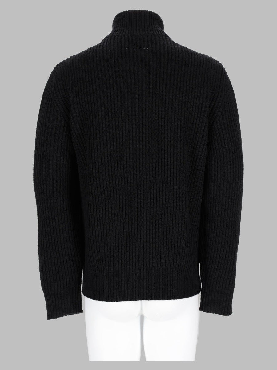 MM6 Maison Margiela Men's Maglia Costine Con Zip Black