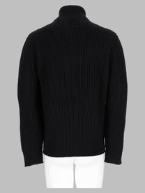 MM6 Maison Margiela Men's Maglia Costine Con Zip Black