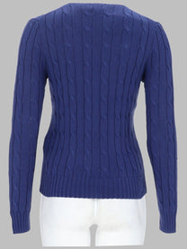 Polo Ralph Lauren Women's Maglia Trecce Con Blue