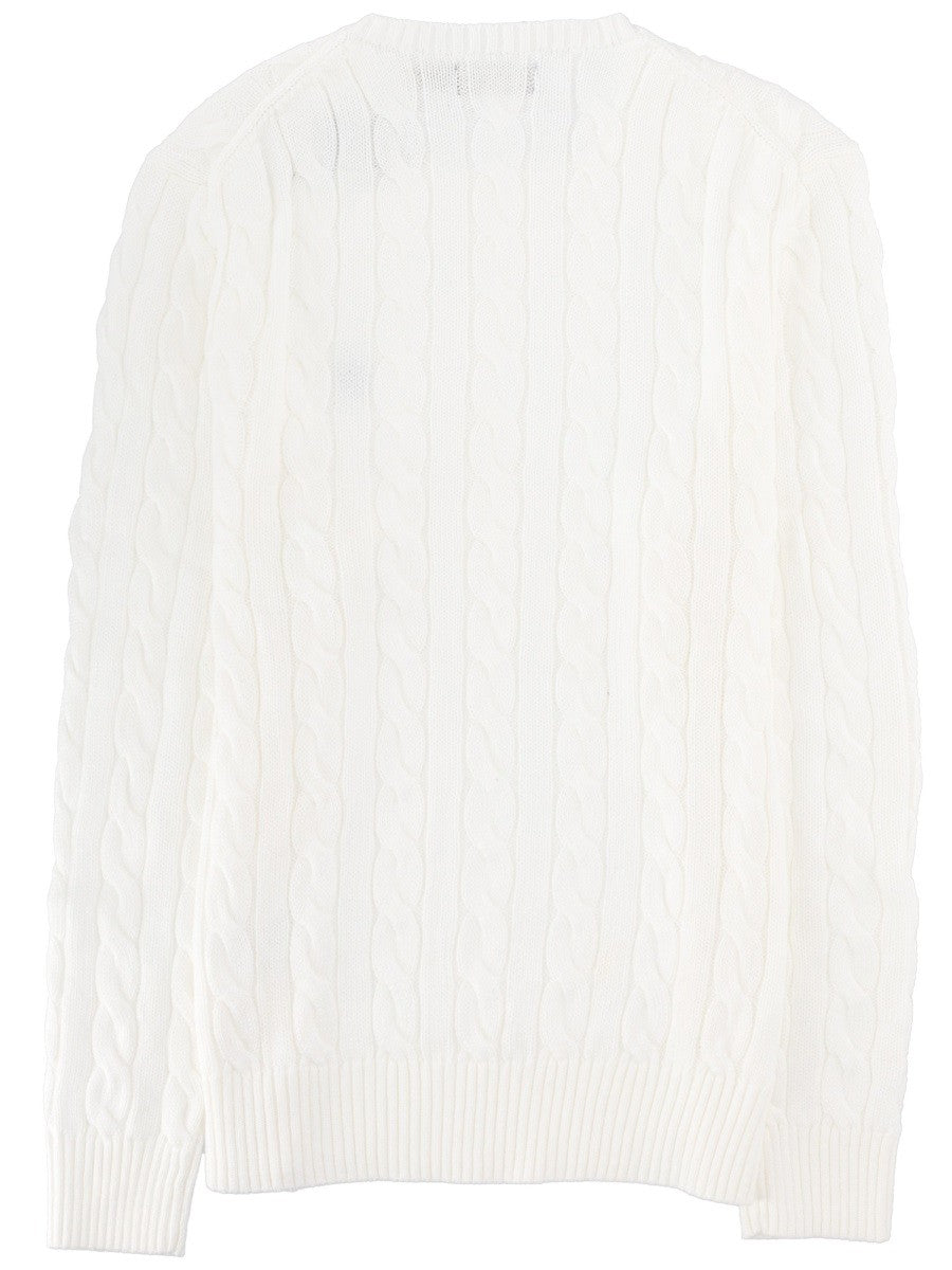 Polo Ralph Lauren Men's Maglia Trecce Con White