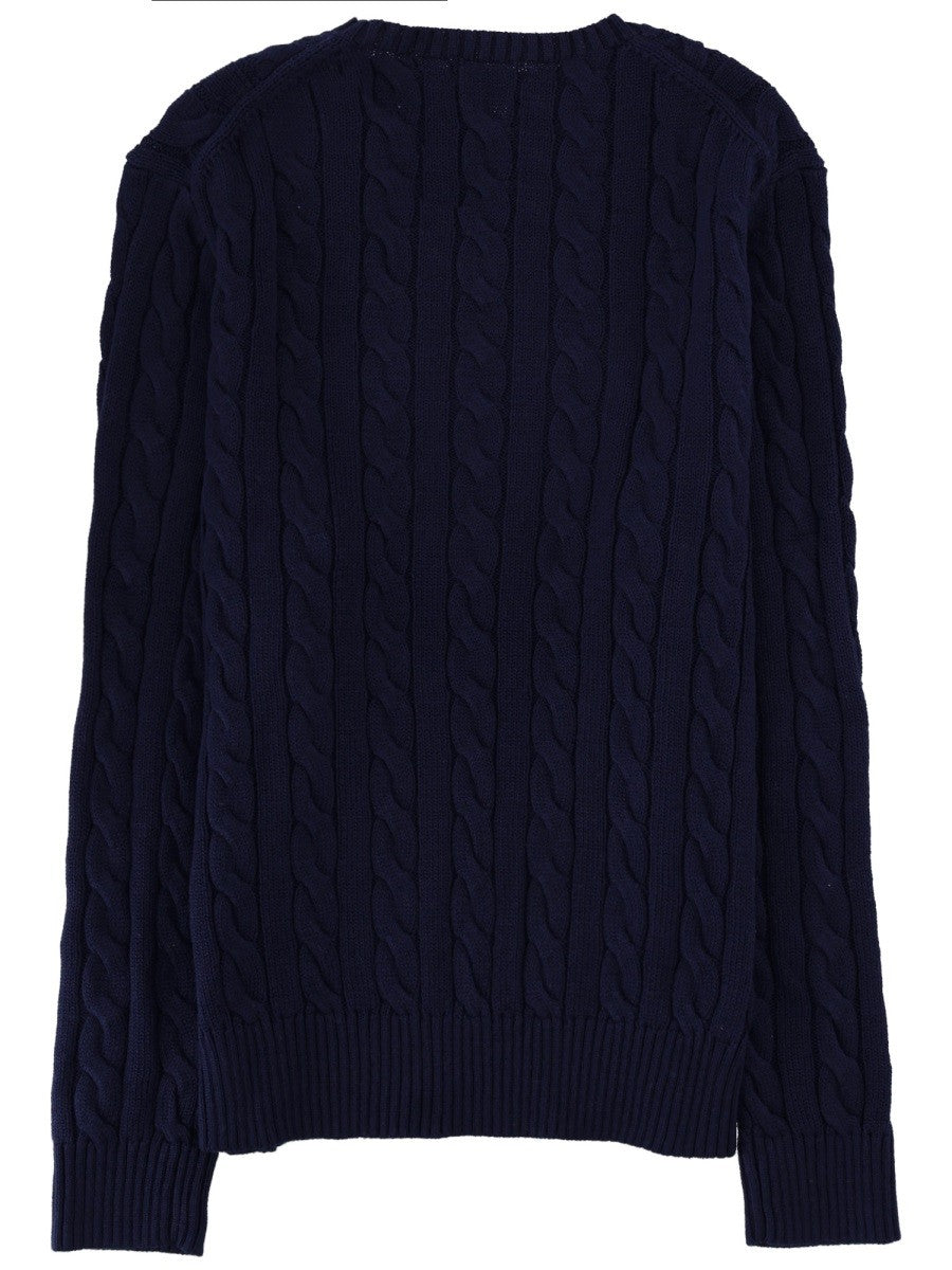 Polo Ralph Lauren Men's Maglia Trecce Con Blue