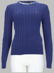 Polo Ralph Lauren Women's Maglia Trecce Con Blue