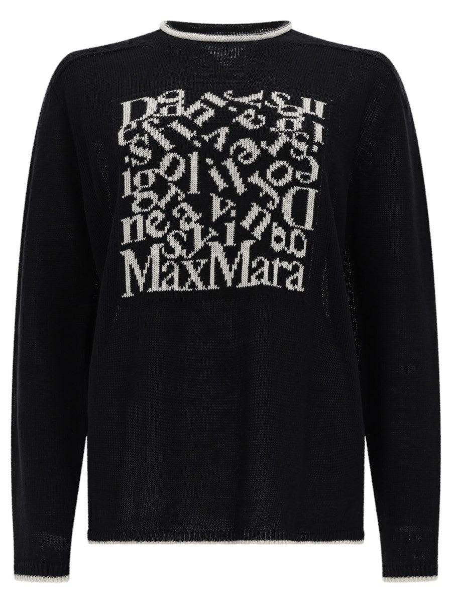S MAX MARA Women's Maglia Attore in Lino Black