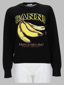 Ganni Women's Maglia Banana Black